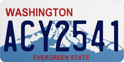 WA license plate ACY2541