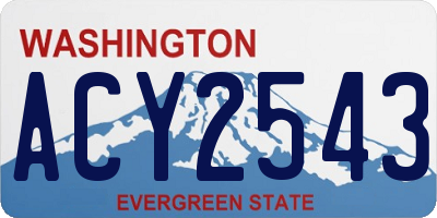 WA license plate ACY2543