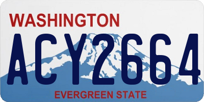 WA license plate ACY2664