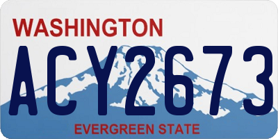 WA license plate ACY2673