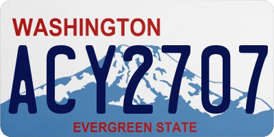 WA license plate ACY2707