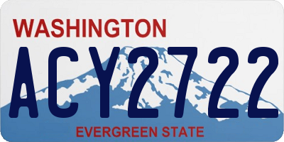 WA license plate ACY2722
