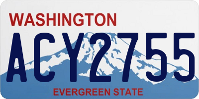 WA license plate ACY2755