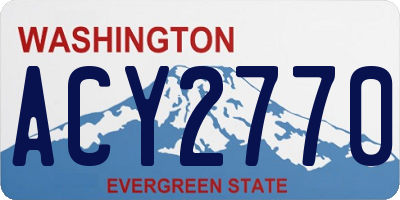 WA license plate ACY2770