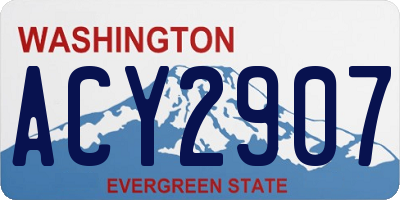 WA license plate ACY2907