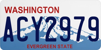 WA license plate ACY2979
