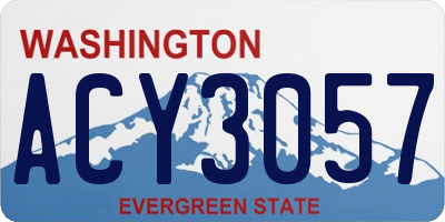 WA license plate ACY3057