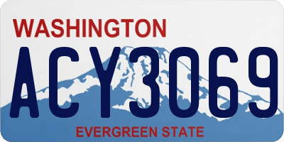 WA license plate ACY3069
