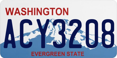 WA license plate ACY3208