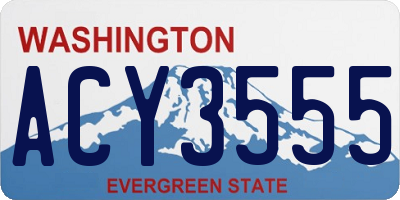WA license plate ACY3555