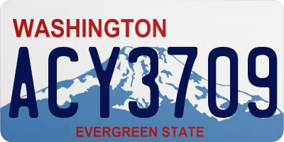 WA license plate ACY3709