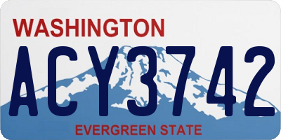 WA license plate ACY3742