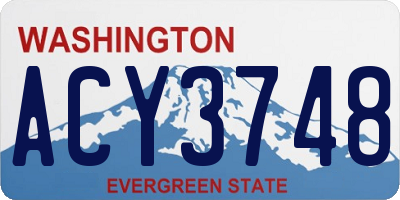 WA license plate ACY3748