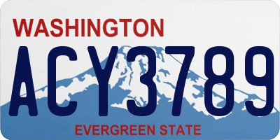 WA license plate ACY3789