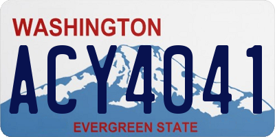 WA license plate ACY4041