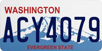 WA license plate ACY4079
