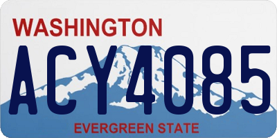 WA license plate ACY4085