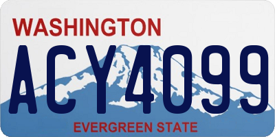 WA license plate ACY4099