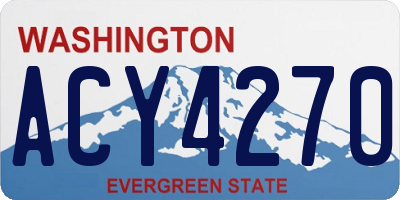 WA license plate ACY4270