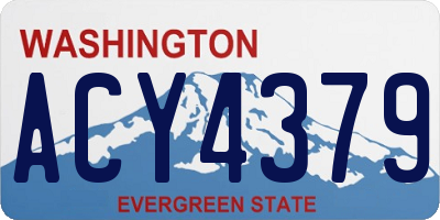 WA license plate ACY4379