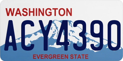 WA license plate ACY4390