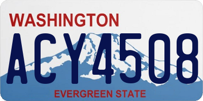 WA license plate ACY4508