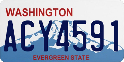 WA license plate ACY4591