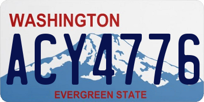 WA license plate ACY4776