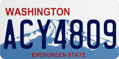 WA license plate ACY4809