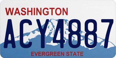 WA license plate ACY4887