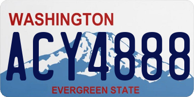 WA license plate ACY4888
