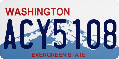 WA license plate ACY5108