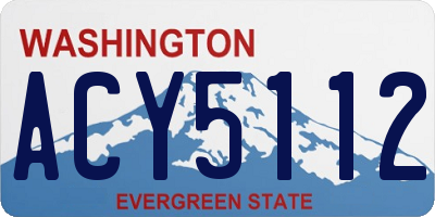 WA license plate ACY5112