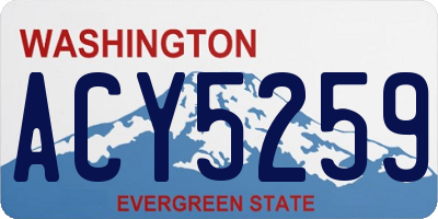 WA license plate ACY5259