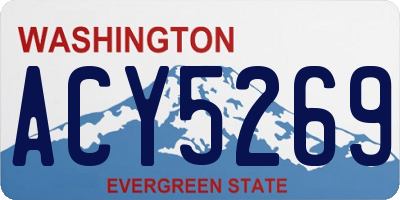 WA license plate ACY5269
