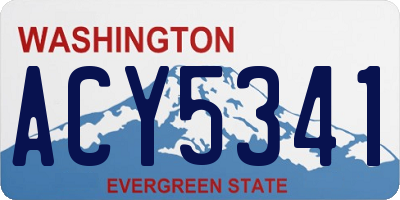 WA license plate ACY5341