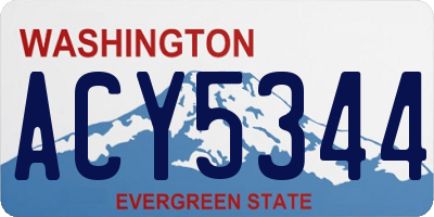 WA license plate ACY5344