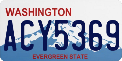 WA license plate ACY5369