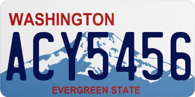 WA license plate ACY5456