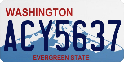 WA license plate ACY5637