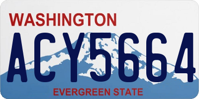 WA license plate ACY5664