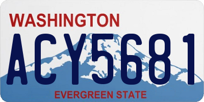 WA license plate ACY5681
