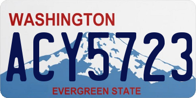 WA license plate ACY5723