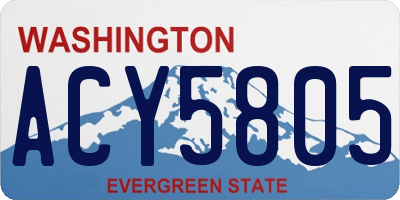 WA license plate ACY5805