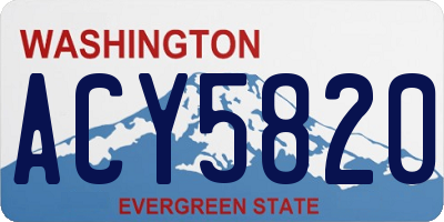 WA license plate ACY5820