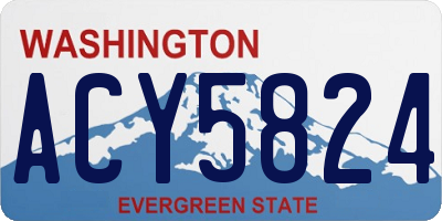 WA license plate ACY5824