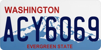 WA license plate ACY6069