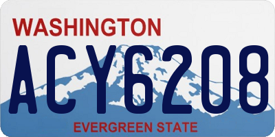WA license plate ACY6208