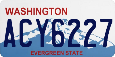 WA license plate ACY6227
