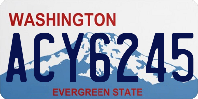 WA license plate ACY6245